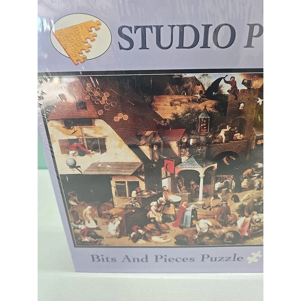Bits And Pieces Puzzle Pieter Bruegel Find The PROVERBS Medieval Painting 1500pc